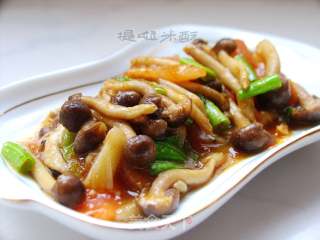 茄汁蟹味菇的做法