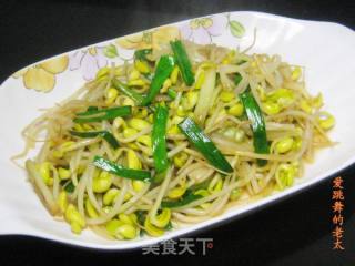 青蒜炒豆芽的做法