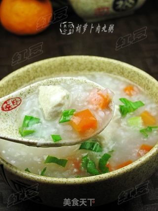 胡萝卜肉丸粥的做法