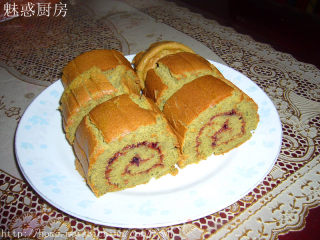 抹茶蓝莓蛋糕卷