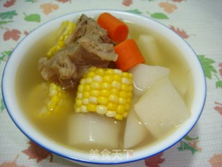 清鲜玉米羊肉汤的做法