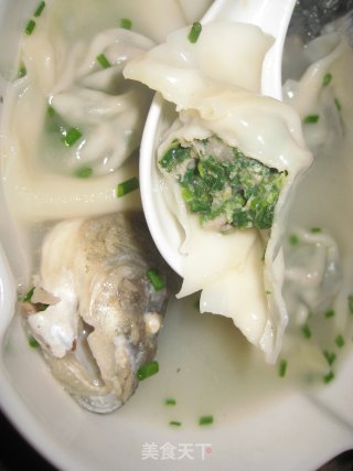 冬季没事--鲫鱼荠菜馄饨