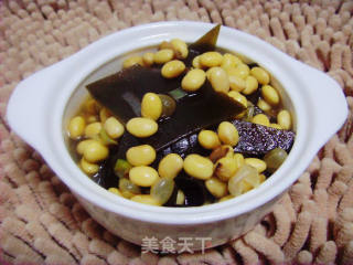 海带焖黄豆的做法