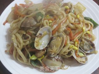鲜蔬海鲜炒面的做法