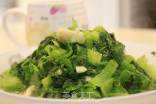 蒜炒芥菜的做法