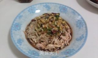 红油金针菇棒棒鸡的做法