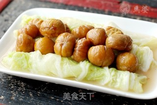 栗子扒白菜的做法