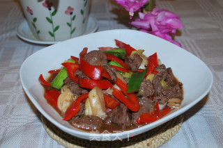 红椒大葱炒麋鹿肉的做法