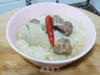 牛肉萝卜汤泡饭的做法