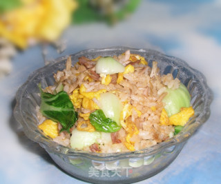 小油菜拆骨肉炒饭的做法