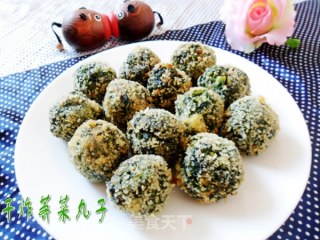 干炸荠菜丸子的做法