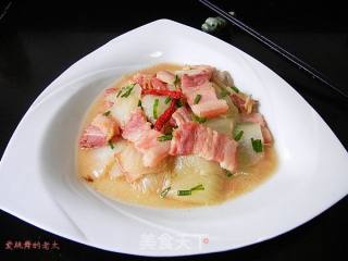 咸肉片炒白菜帮子的做法