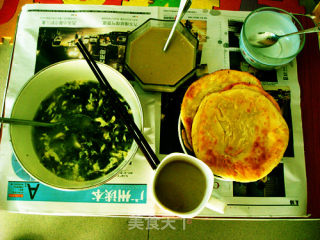烙饼+米糊的做法