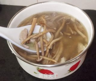 茶树菇肉片汤的做法