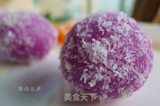 椰丝紫莳药丸子的做法