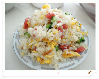 【创意新派菜】——台湾烤肠蛋炒饭的做法