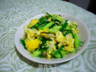 青蒜炒鸡蛋的做法