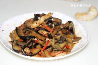 茄丝炒肉的做法