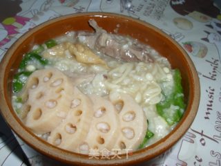 鸭肉莲藕粥的做法