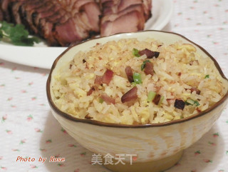 金镶银叉烧炒饭的做法