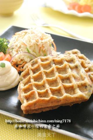 黑椒牛肉华夫饼（咸口）的做法