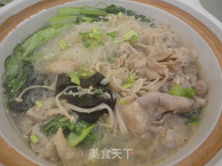 冬季暖身菜——羊肉粉丝煲的做法
