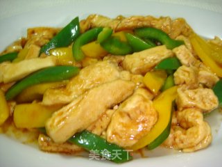 彩椒炒嫩豆腐的做法