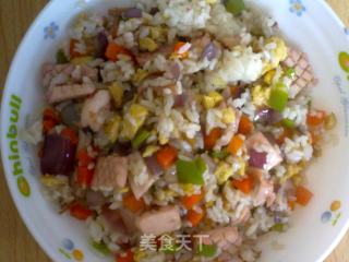 鱿鱼炒饭的做法