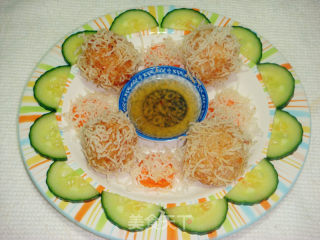 龙年喜庆宴客海鲜“炸虾花”