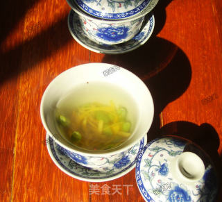 桔皮熏豆茶的做法