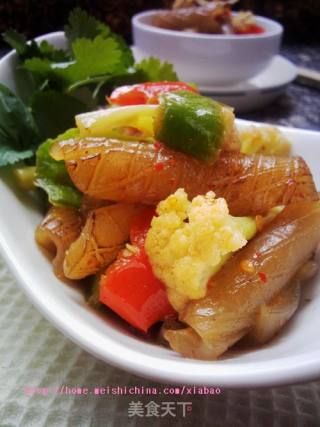 【肉皮变身鱿鱼卷】的做法
