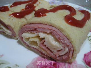 火腿芝士鸡蛋卷的做法