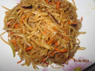 肉丝芥菜的做法
