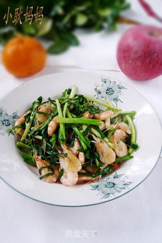 韭菜炒河虾的做法