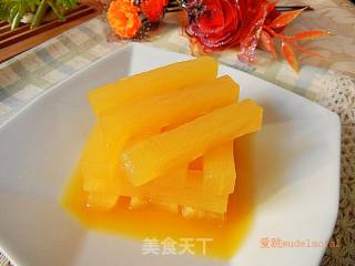 橙汁萝卜条的做法
