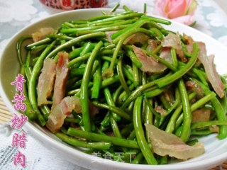 青蒿炒腊肉的做法