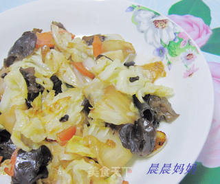 素炒黑木耳白菜的做法