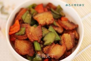 简易版盐煎尖椒五花肉的做法