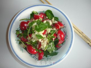 早春时令爽口小凉菜之——芥香脆口樱桃萝卜