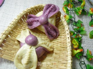 双色冠顶豆沙包的做法