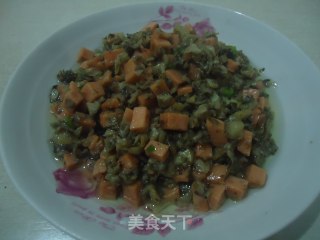 火腿平菇碎的做法