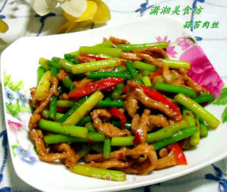 蒜苔肉丝的做法