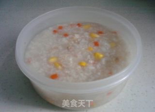 玉米瘦肉粒粥的做法
