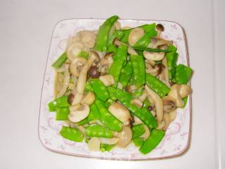 菌菇荷兰豆的做法