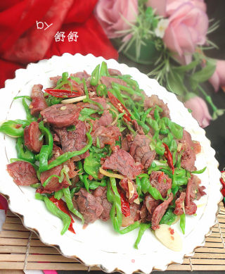 青椒炒牛腱子肉的做法