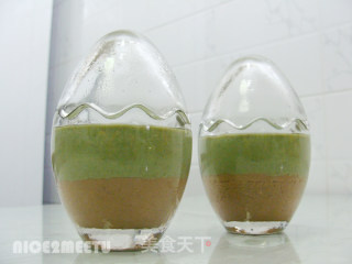 抹茶可可奶冻的做法