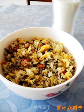 榄菜火腿蛋炒饭的做法