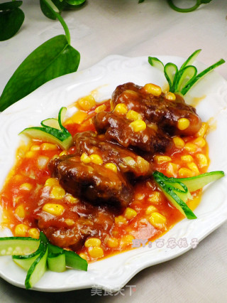 玉米茄汁浇肉饼的做法