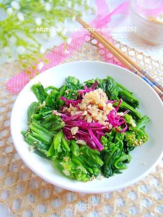 蒜泥菠菜梗的做法