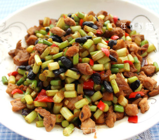 ｛米饭杀手｝豆豉蒜苗炒肉丁